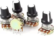 NEW LON0167 5pcs 5K OHM 3 Terminal Linear Taper Rotary Volume B Type Potentiometer Pot White(5 stcke 5 Karat OHM 3 Terminal Linear Taper Rotary Volume B Potentiometer Pot Wei