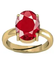 6.25 Ratti 5.55 Carat Natural Ruby Stone Manik Ring Adjustable Panchdhatu Ring