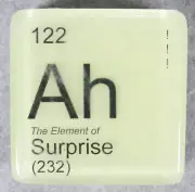 PERIODIC TABLE ELEMENT Ah SURPRISE NOVELTY GLOW HAND BATH SOAP-4 oz JUST BUBBLY