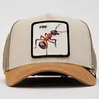 Goorin Bros Animal Farm Trucker Baseball Snapback Hat Cap V2 Fire Ant Khaki