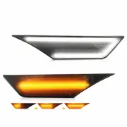 2x Smoked Dynamic LED Side Bumper Turn Signal Lights For 2016-2021 Honda Civic (for: Honda Civic)