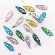 Teardrop Eye Flat Back Rhinestone-Peacock Scrapbook Craft Decor Rhinestone 60pcs