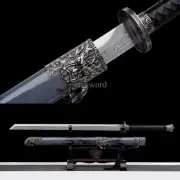 Carbon Steel With Pattern Blade Real Chinese Tang Dynasty 唐刀 Sharp Blue Scabbard