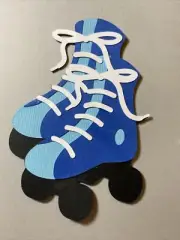 Blue Rollerskates Die Cut Scrapbooking