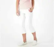 NYDJ Curves 360 Slim Straight Capri Jeans-Optic White-Reg 10-NEW-A617252