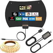HD Digital TV Antenna Long Range Support Smart 4K 8K Fire TV Stick and All Older TVs - Indoor High Gain Signal Booster Noise Filter Built in.