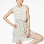Cynthia Rowley White Tiered Floral Dress Small NWT