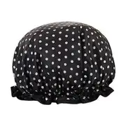 Useful Shower Hat Reusable Waterproof Double Layer Easy to Clean Quick Drying Bath Hat Household Supplies white Dual Layer