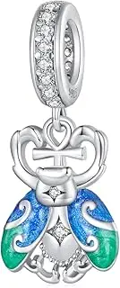 [Teleye] Scarab Pendant Charm 925 Sterling Silver Charm Fits For Pandora Bracelet Necklace, Cubic Zirconia, Created Cubic Zirconia