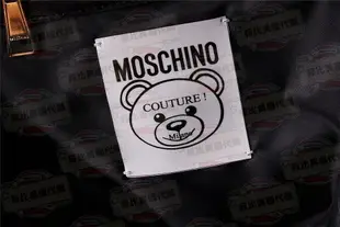 新款熱銷 Moschino 莫斯奇諾 經典款 太空熊 玩偶圖案 時尚雙肩後背包 超好看 黑色明星大牌同款服裝包包