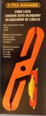 Bayco Kord Manager Extension Cord Lock Keeps Cords Plugged In Safely. # K-205