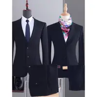 在飛比找ETMall東森購物網優惠-G2000男女同款西服套裝商務西裝套裝男領導高級感職業西裝男