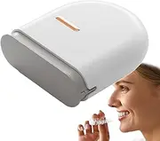Denture Storage Case – Retainer Cleaner Box with Air Vents, Pull-Out Tray Design | Portable Orthodontic Mouth Guard Holder, Large Braces Case for Adults Women Men, Travel Tooth Care Kit