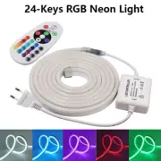 220V LED RGB Neon Light Ribbon Tape Strip Lights for Home Party Bar Xmas Decor