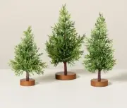 Decorative Mini Cypress Christmas Trees (Set of 3) Hearth & Hand™ with Magnolia