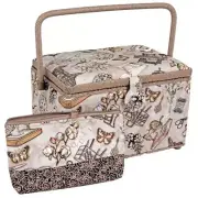 Dritz, Large Sewing Basket & Accessory Case - Neutral Vintage