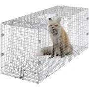 Humane Live Animal Cage Trap 50x20x26 for Cats Dogs Raccoons Armadillos Foxes