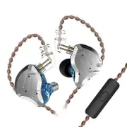 ZS10 Pro 4 Balanced Armature Dynamic Drivers Hybrid Earphone Heavy Bass 3.5mm Wired Earbuds BLUE COLOR