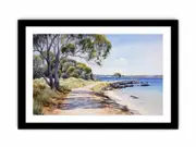Isolated Beach Walk Art Art Framed print