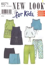 New Look 6071 ~ Drawstring Waist Dress /Top/ Elastic Waist Pants/Skirt ~ 1/2 - 4