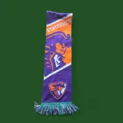 Hobart William Smith College Scarf NCAA Green Orange Herons Statesmen Fringe