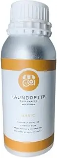 Laundry perfume, odor eliminator, LAUNDRETTE fragrance BASIC, fresh floral & sandalwood, intense and long lasting, 200 loads, 500ml