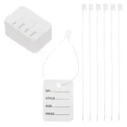 Price 2 x 1.4 Inch White Tagging for Clothing with Nylon String 100 Set