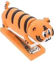 OHPHCALL Portable Cute Cartoon Mini Tiger Stapler Small Office Stapler Handheld Book Stapling Tool for Desk Animal Book Stapling Tool