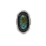 Dexter Martinez, Ring, Kingman Web Turquoise, Navajo, 7 1/2