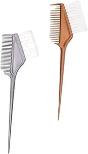 LIFKOME 2Pcs Hair Dye Comb Brush Hair Coloring Applicator Gentle Scalp for Salon Home Use for Highlights Foiling DIY Dyeing