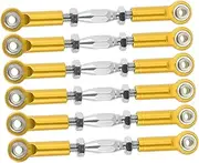 BCOATH Upgrade Your RC Vehicle 6pcs 71mm Aluminum Turnbuckle Rods Precision Machined Yellow Easy Assembly for EPXHSP