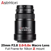 AstrHori 25mm F2.8 Full Frame 2-5x Macro Lens for Nikon Z mount Z5 Z6 Z7 Z9 ZFC