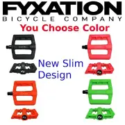 Fyxation Gates Slim Pedals City Bike Fixed Gear Track Plastic Pink Black Orange