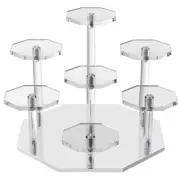 2X(1 PCS Acrylic Risers Display Stand 7Tier Perfume Organizer and Cupcake7499