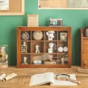 Vintage Cube Display Cabinet Desktop Storage Shelf Wooden Rack Container Decor
