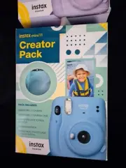 Fujifilm Instax Mini 11 Camera Creator Bundle Accessory Backpack, Blue & purple