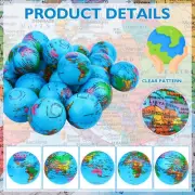 36Pcs Globe Stress Balls Mini Earth Stress Balls Globe World Map Foam Ball CR
