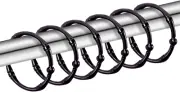 Bronze Shower Curtain Rings, Rustproof Shower Curtain Hooks for Bathroom, Metal