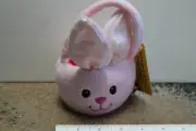 Build A Bear PINK BUNNY BASKET NEW