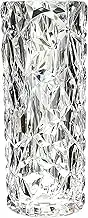 Shatter Proof Unbreakable Plastic Vase for Home Decor Thickened Heavy Crystal Clear Vase for Flower Diamond Shape Like Glass Large Size Vase for Wedding Party 11.5'' High × 4.5'' Wide