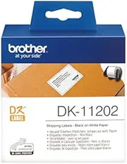 Brother DK-11202 White Label - 62mm x 100mm - 300 CON-Labels Per Roll