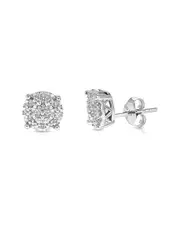 Silver 0.10 ct. tw. Lab-Grown Diamond Studs