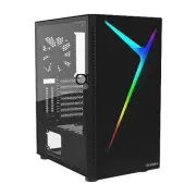 GAMDIAS ATX Mid Tower Gaming Computer PC Case with Tempered Glass Swing Door, 1x
