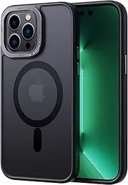Magnetic Case Compatible with iPhone 11 Pro Max,Translucent Matte Back Non-Slip Phone Cover Protective Shockproof,Black
