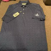BlueStone Country Club Donald Ross golf shirt mens M $120 tag REALLY SHARP