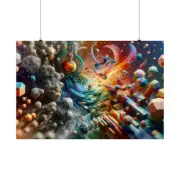 Convergence of Surreal and Abstract, Matte Horizontal Posters DAS01_0370
