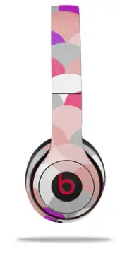Skin Wrap for Beats Solo Wireless 2 3 4 Brushed Circles Pink SKIN ONLY