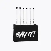 Authentic BH COSMETICS " SAY IT! " BRUSH SET + BAG BNIB Free Postage