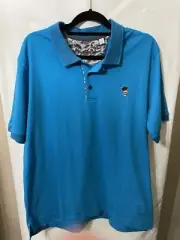Robert Graham Polo Shirt Mens 2XL Medium Blue Lucifer Classic Fit