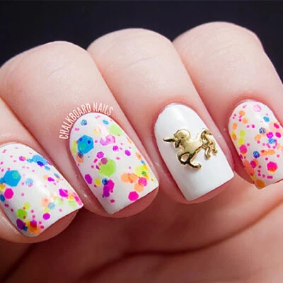 Polish Me Silly - Clowning Around - Rainbow Neon Glitter Nail Polish